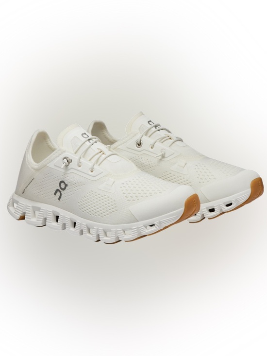On Running Shoes - On Running Cloud Coast White/ Unbleached Women’s Running Shoes